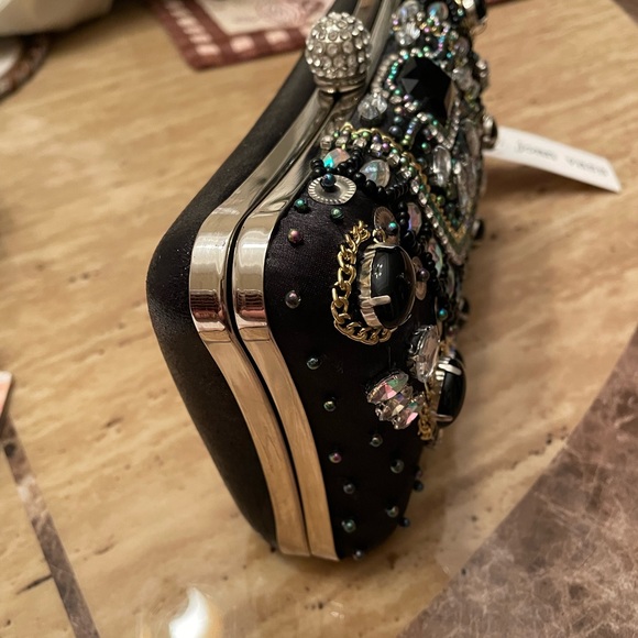Joan Vass Beautiful Crystal stone encrusted Clutch - Picture 7 of 12